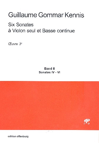 6 Sonaten op.3 Band 2 für Violine und Bc
