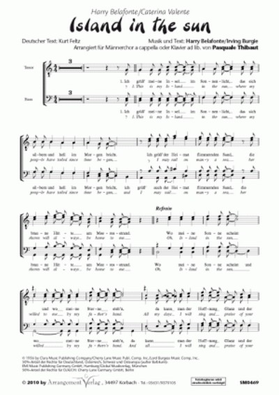 Island in the Sun für Männerchor