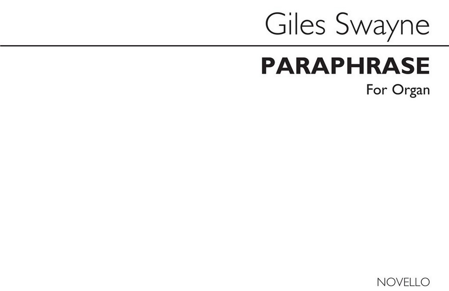 Paraphrase op.9 for organ