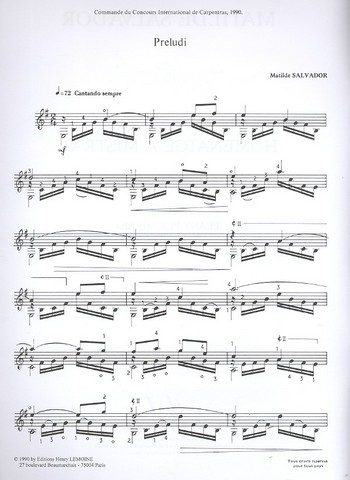 Homenatge à Mistral pour guitare