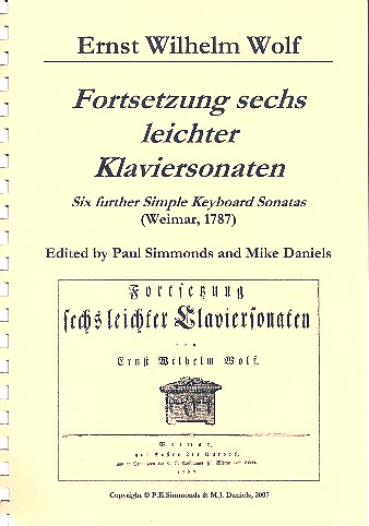 Fortsetzung 6 leichter Klaviersonaten