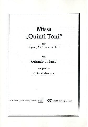Missa quinti toni für gem Chor a cappella