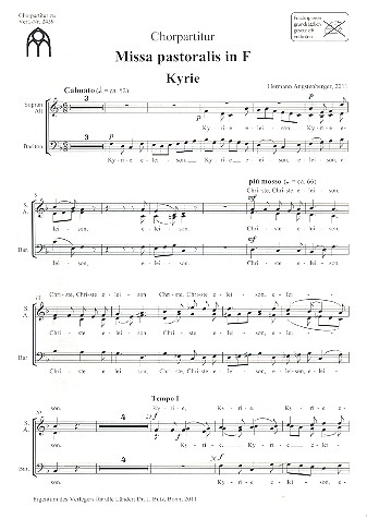 Missa pastoralis F-Dur