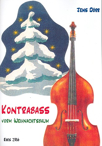 Kontrabass vorm Weihnachtsbaum