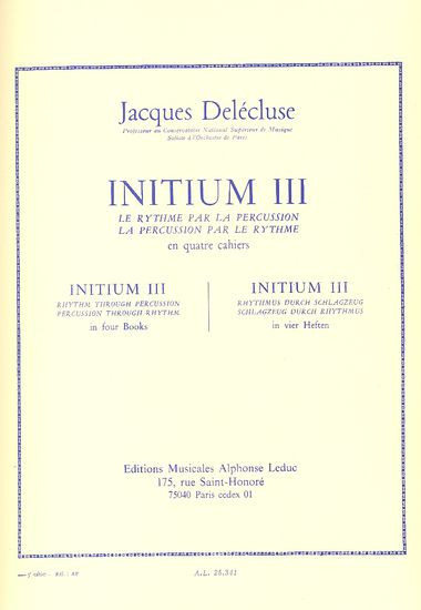 Initium vol.3 pour percussion (autre