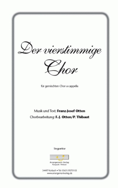 Der vierstimmige Chor  für gem Chor