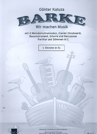 Barke für 2 Melodieinstrumente, Gitarre,