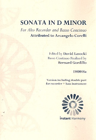 Sonata in d Minor for alto recorder and Bc