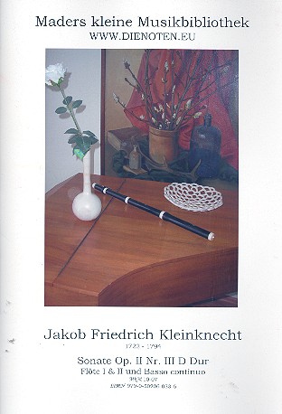 Sonate D-Dur op.2,3 für 2 Traversflöten