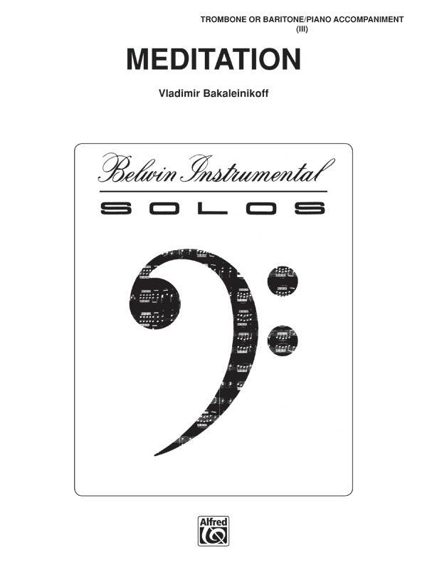 Meditation for trombone (baritone)