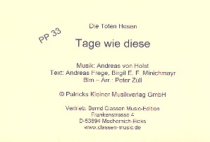 Tage wie diese für Blasorchester