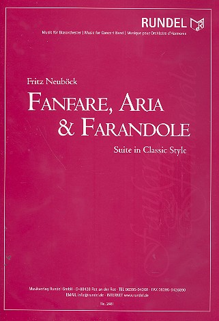 Fanfare, Aria und Farandole für Blasorchester