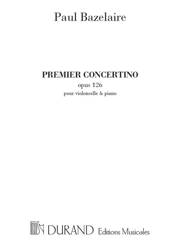 Concertino no.1 op.126 pour violoncelle