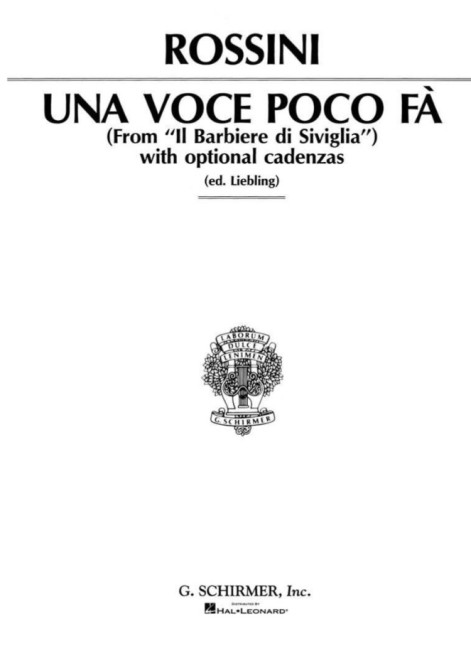 Una Voce poco fà for high voice and piano