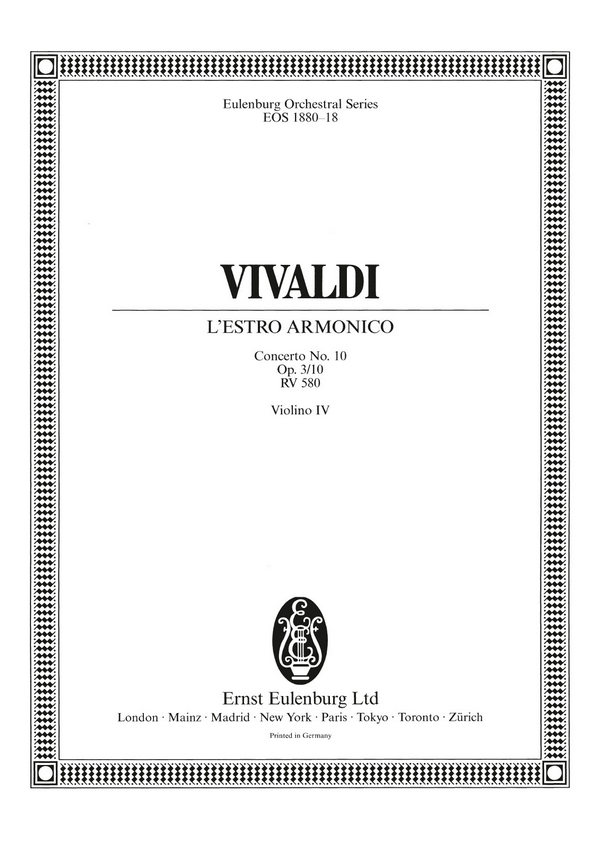 Konzert h-Moll L'Estro Armonico op.3,10 RV580
