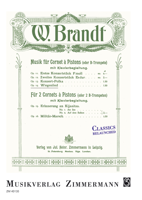 Wiegenlied op.14 für Kornett (Trompete)