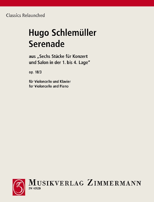Serenade op.18,3 für Violoncello und Klavier