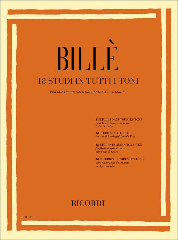 18 Studi In tutti I toni für Kontrabass