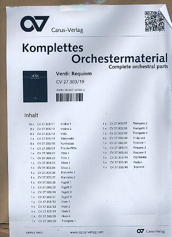 Messa da Requiem für Soli, gem Chor