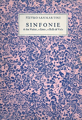 Sinfonie a due violini, liuto e basso di viola