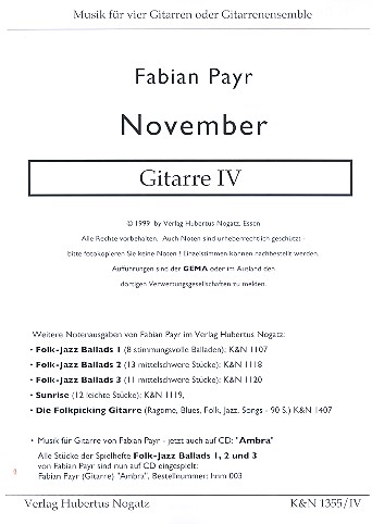 November für 4 Gitarren
