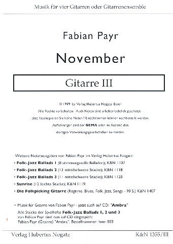 November für 4 Gitarren