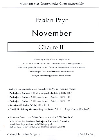 November für 4 Gitarren