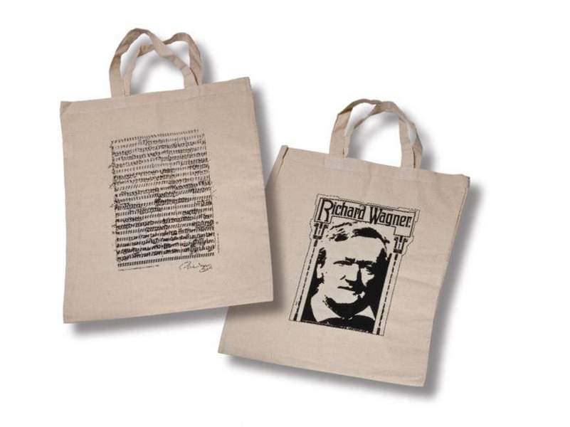 Baumwolltragtasche natur / beidseitig bedruckt (schwarz)