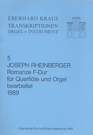 Romanze F-Dur für Flöte und Orgel