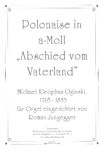 Polonaise in a-Moll "Abschied vom Vaterland"
