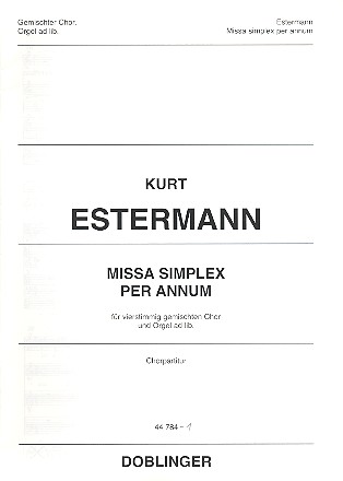 Missa simplex per annum für gem Chor