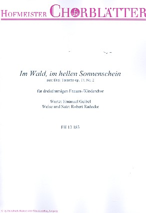 Im Wald im hellen Sonnenschein op.17,2