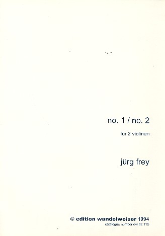 No. 1 und No. 2 für 2 Violinen