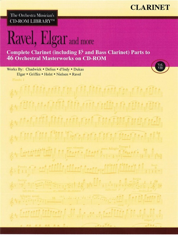 Ravel, Elgar and more - Clarinet Parts