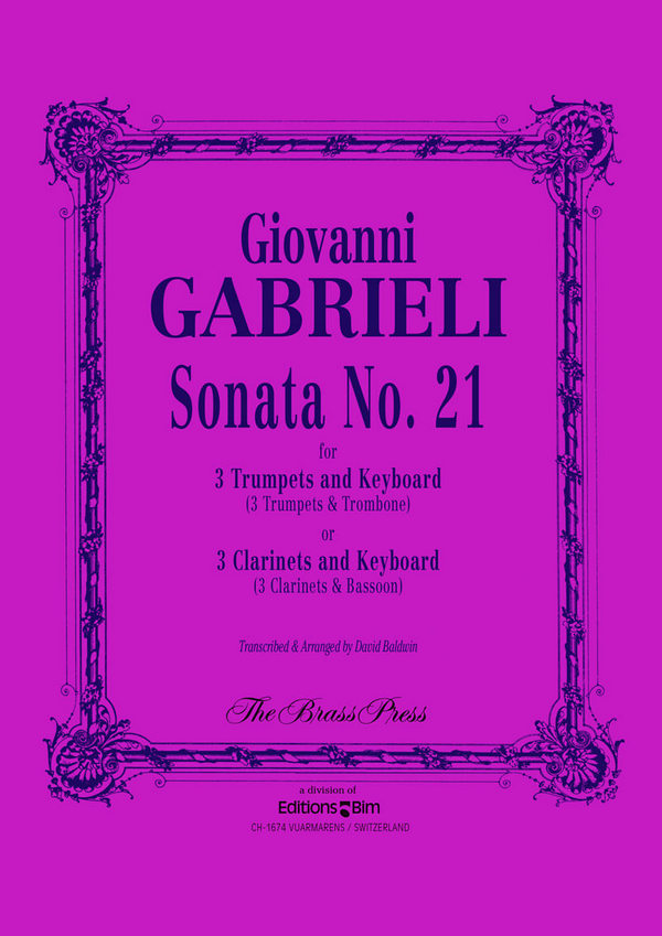 Sonata no.21 for 3 trumpets (clarinets)