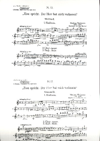 Zion spricht der Herr hat mich verlassen für