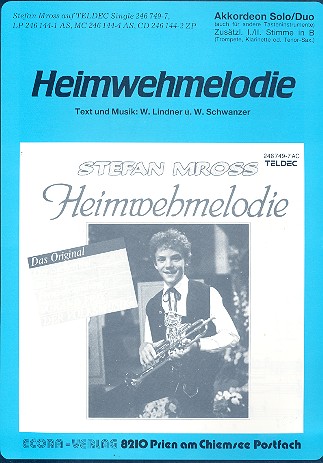 Heimwehmelodie für 1-2 Akkordeons