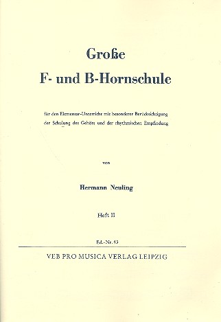 Große F- und B-Hornschule Band 2