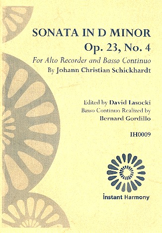 Sonata in d Minor op.23,4 for alto recorder