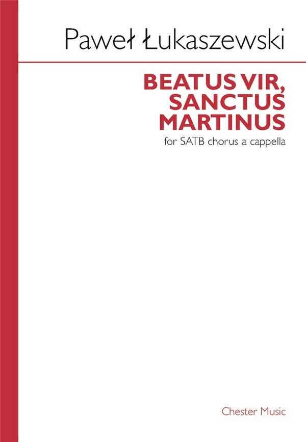 Beatus vir santus Martinus for mixed chorus