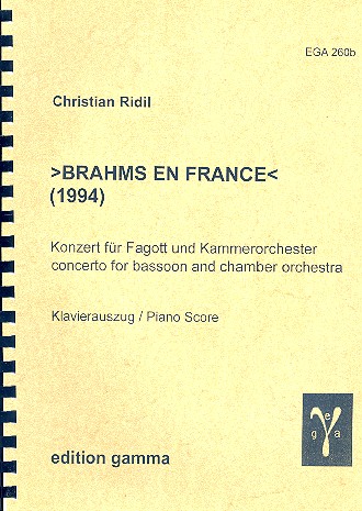 Brahms en France für Fagott und Kammerorchester