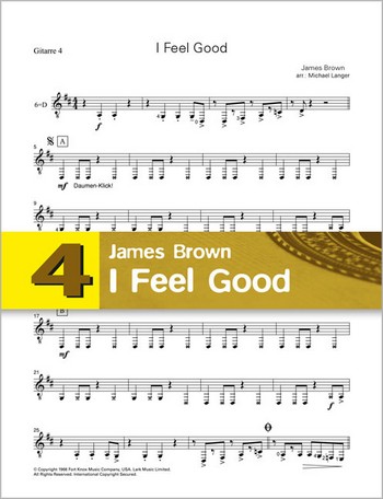 I feel good: für 4 Gitarren (Ensemble)