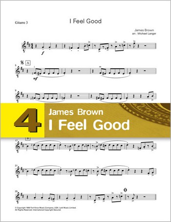 I feel good: für 4 Gitarren (Ensemble)