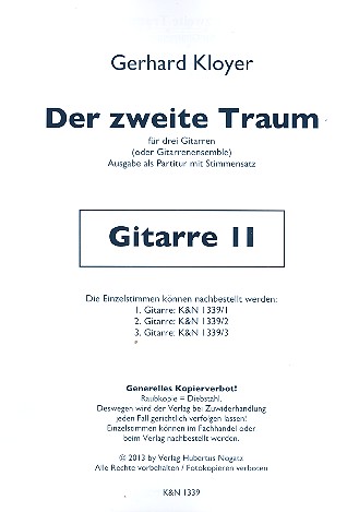 Der zweite Traum für 3 Gitarren (Ensemble)