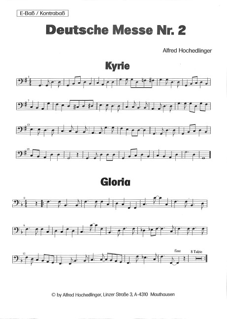 Deutsche Messe Nr.2 für gem Chor und