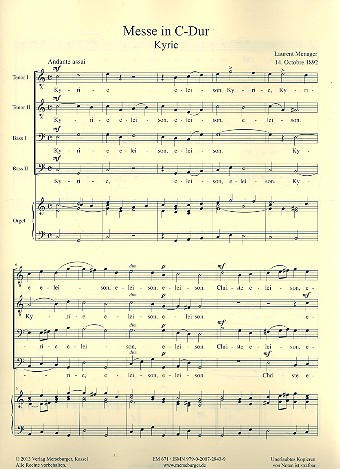 Messe C-Dur für Männerchor und Orgel