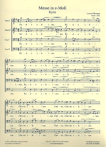 Messe e-Moll für Männerchor a cappella