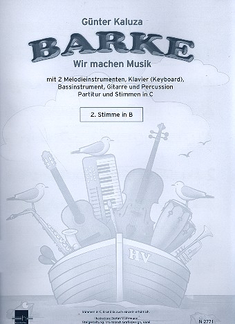 Barke für 2 Melodieinstrumente, Gitarre,
