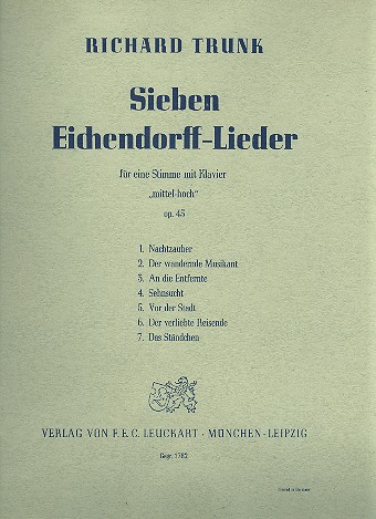 7 Eichendorff-Lieder op.45