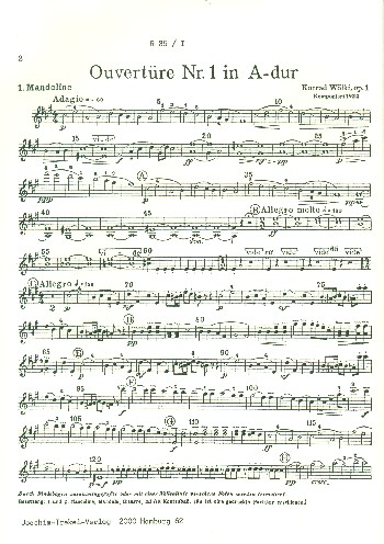 Ouvertüre A-Dur Nr.1 op.1